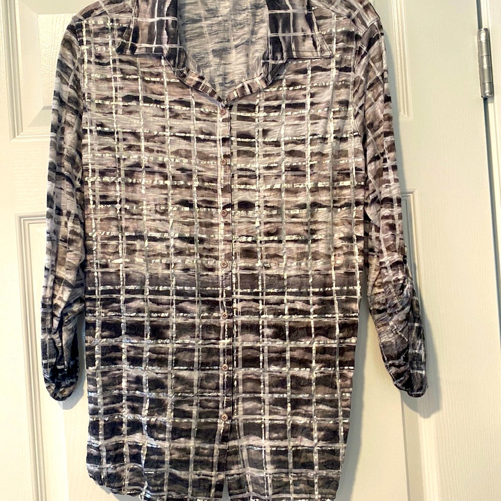 David Cline shirt XL tab sleeves NWOT